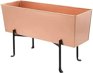 Minuteman International 23.25-in W x 13.25-in H Copper Plated Metal Contemporary/Modern Outdoor Window BoxMinuteman International 23.25-in W x 13.25-in H Copper Plated Metal Contemporary/Modern Outdoor Window Box