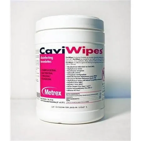 CaviWipes Cavicide Germicidal Cleaner Wipes 160 Count