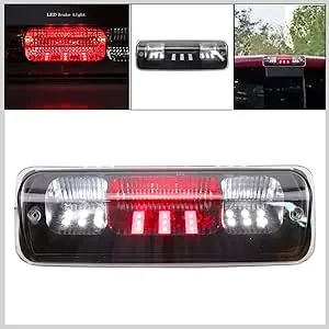 Replacement for Ford F-150 2004-2008 Explorer Sport Trac 2007-2010 Lincoln Mark LT 2006-2008 High Mount LED 3rd Tail Brake/Cargo Light (Black+Clear LEDs )