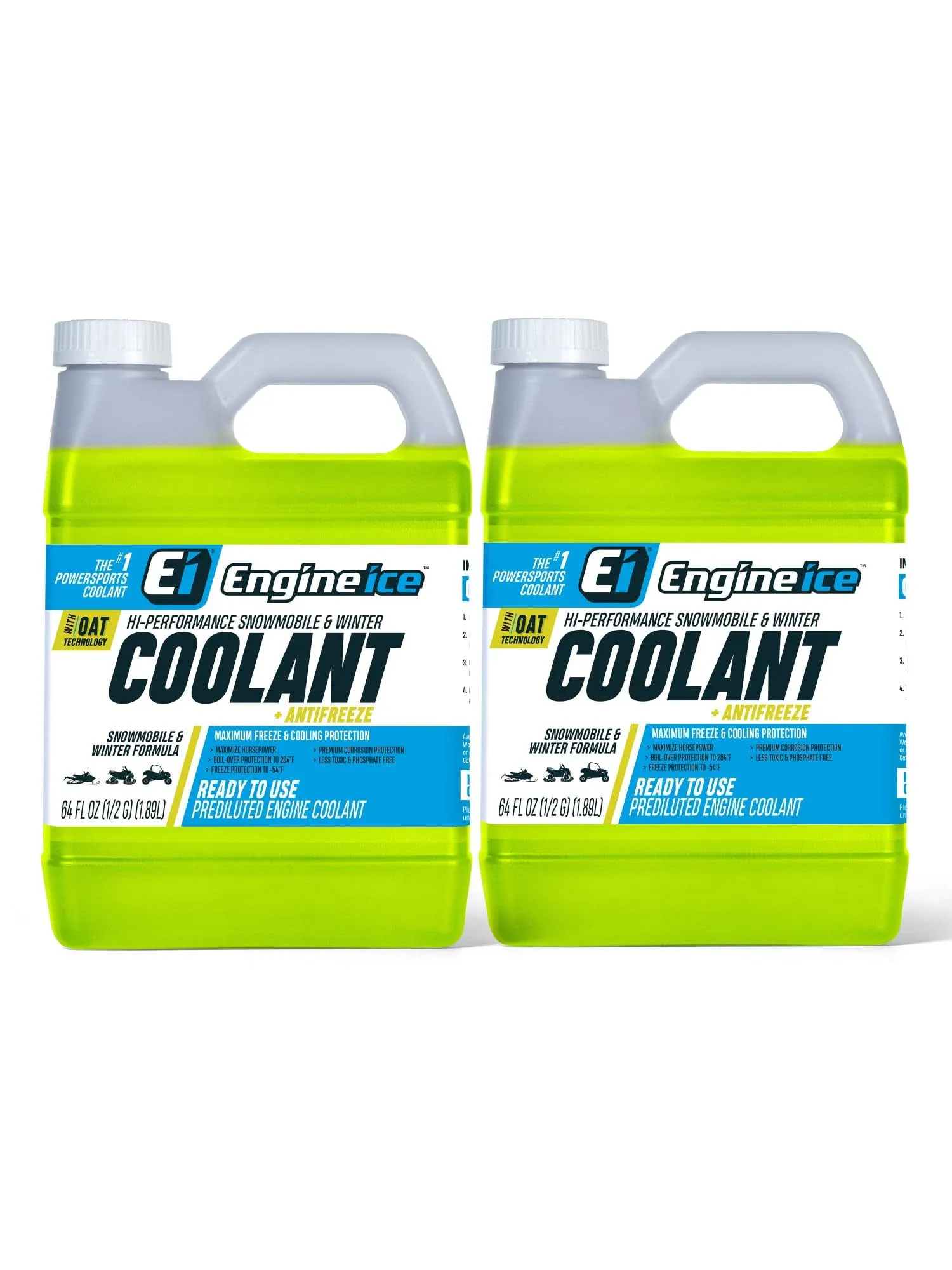 Engine Ice Hi-Performance Snowmobile and Winter Formula Coolant and Antifreeze, 2 Pack