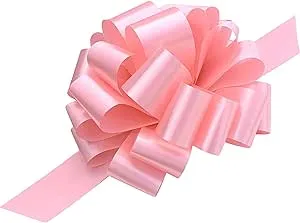 Large Rose Petal Pink Pull Bows - 9  Wide  Set of 6  Christmas  Wreath  Valentine s Day  Breast Cancer Awareness