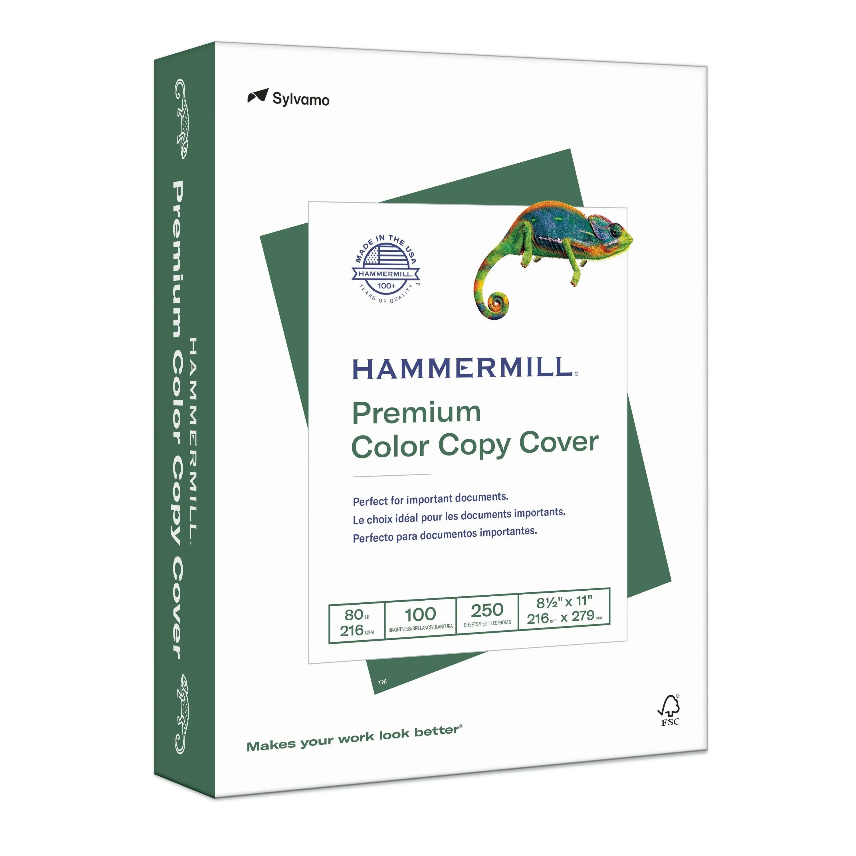 Hammermill Paper Premium Color Copy Cover, 100 Bright