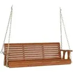 VINGLI Heavy Duty 880 LBS Patio Wooden Porch Swing Upgraded Chains