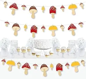 Big Dot of Happiness Wild Mushrooms - Red Toadstool Party DIY Decorations ...