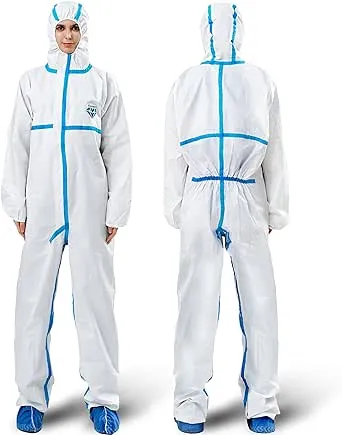 Medtecs Hazmat Suits 6 Sizes Options Disposable Coveralls Suit