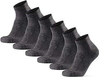 Merino Wool Hiking Socks Low Cut - Grey / 39-42 / 3-Pack