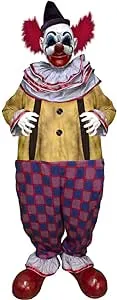 Haunted Hill Farm Motion-Activated Startling Arms Clown by Tekky, Talking Scare Prop Halloween Animatronic for Indoor or Covered Outdoor Creepy Halloween Decorations, Plug-in or Battery Operated