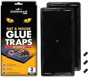 Rat Mouse Rodent Pest Glue Trap (Large Size) Tray Heavy Duty (5 Pack/ 10 Traps) with Connectors