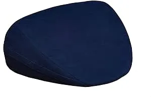 Dame Products Pillo Wedge Pillow - Body Support While Relaxing - Comfortable Position Helper and Bed Wedge Pillow - Removable Washable Cover with Waterproof Lining - Indigo Color