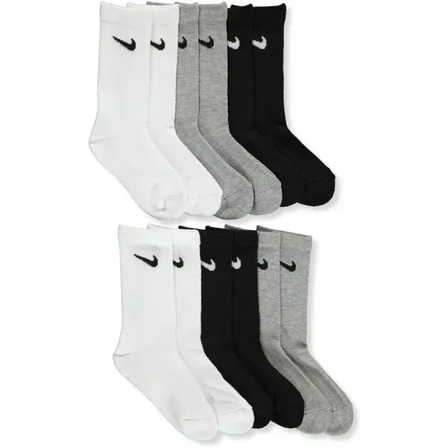 Nike Unisex Kids 6-Pack Crew Socks - Multi