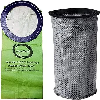 Casa Fresh 10 Pk of Replacement Bags for Proteam 100331. Compatible with 10 Qt Backpack Vacuums