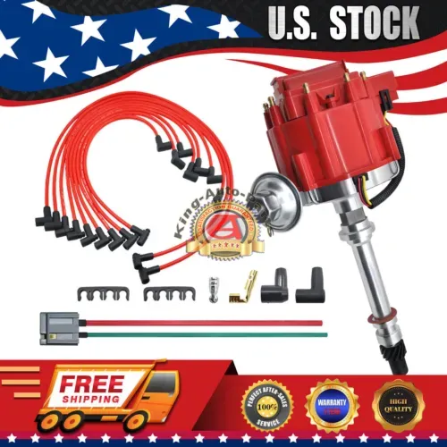 GM08Distributo<wbr/>r &amp;Wire &amp;Pigtail for Chevrolet w/65K V 9000RPM350 454 SBC BBC HEI