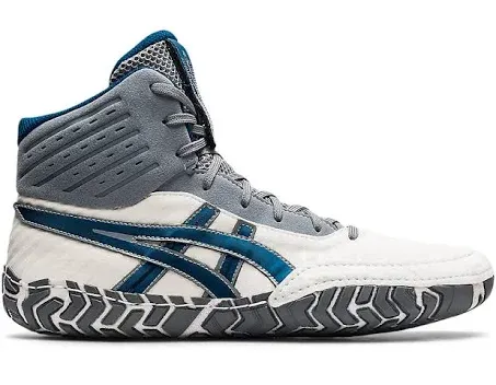 ASICS Men&#039;s Aggressor 4 Wrestling Shoes 15 White/Mako Blue