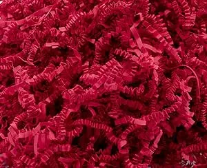 Made In USA Crinkle Cut (Zig Fill) Shredded Paper 2 lbs (Red)