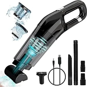 Hand Held Vacuum Cordless: Mini Handheld Vacuum Lightweight Car Vacuum Cleaner Cordless Rechargeable, 9000PA High Power Portable Hand Vacuuming with Stainless Steel Filter for Car Home Office