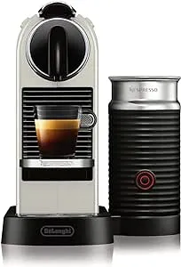 Nespresso CitiZ Coffee and Espresso Machine by De'Longhi with Milk Frother, White