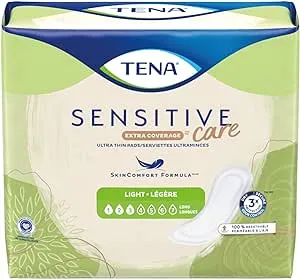 TENA Intimates Extra Coverage Ultra Thin Light Bladder Leakage Pad for Women, Light Absorbency, Long Length, 6 Pack - 144 total