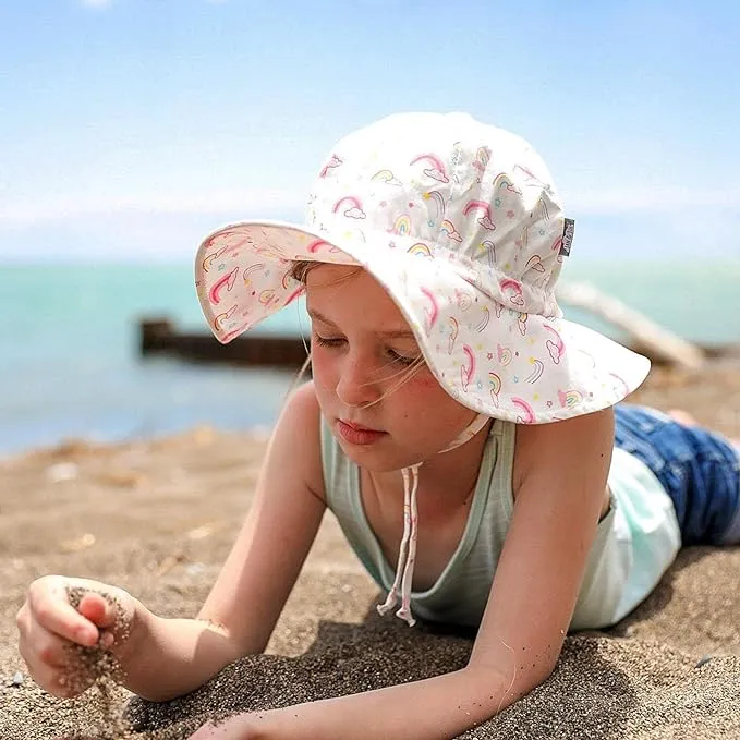 Kids Cotton Floppy Sun Hat Rainbow