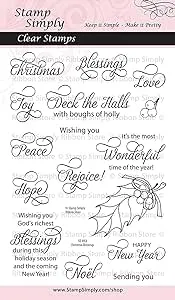 Clear Stamps Christian Religious Christmas Blessings 4x6 Inch Sheet - 16 Pieces