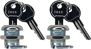 (2 Pack Keyed Alike) Truck Tool Box Locks with Keys - Replacement Pickup Toolbox Lock Cylinder for Latch (2 Pack)