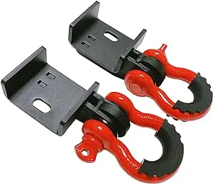 Front Demon Tow Hook Bracket with 3/4 inch Shackles Fit for Toyota Tacoma 2009-2021 Demon Shackle Mount