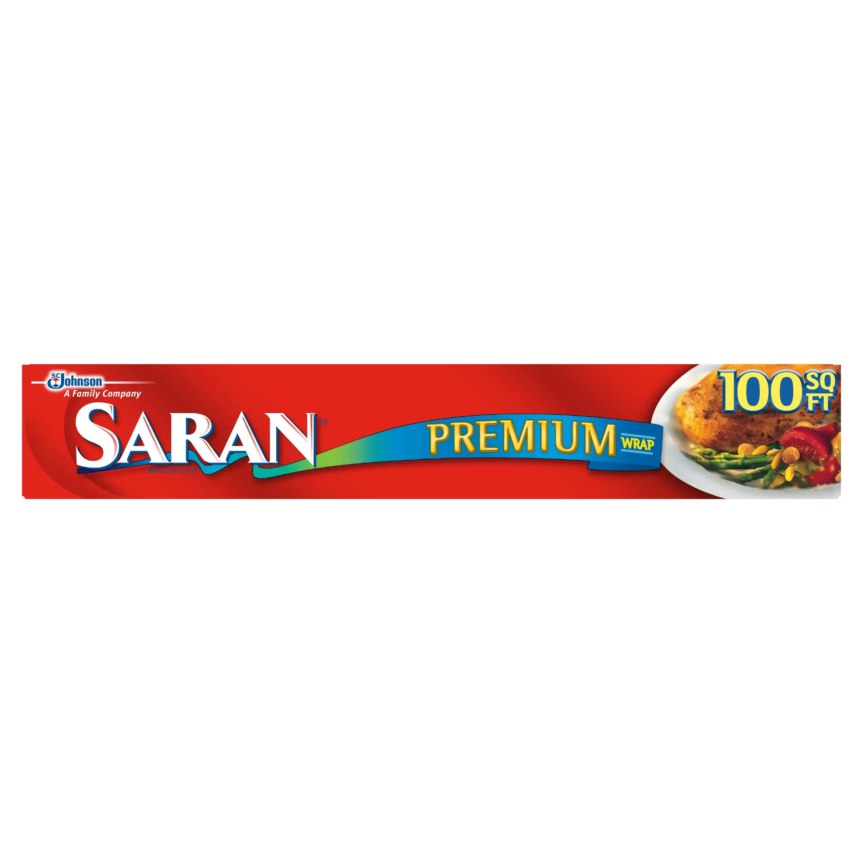 Saran Premium Plastic Wrap, Clear, 100'