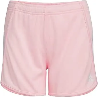 adidas Girls' Elastic Waistband 3 Stripe Mesh Short