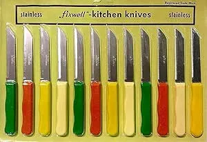 FIXWELL Stainless  Steel Multi Purpose Knives  Set Of 12 Pcs