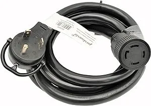 Parkworld 885446 RV 30A Adapter Cord NEMA TT-30P to L14-30R, 30A 125V 3750W 12&#034;