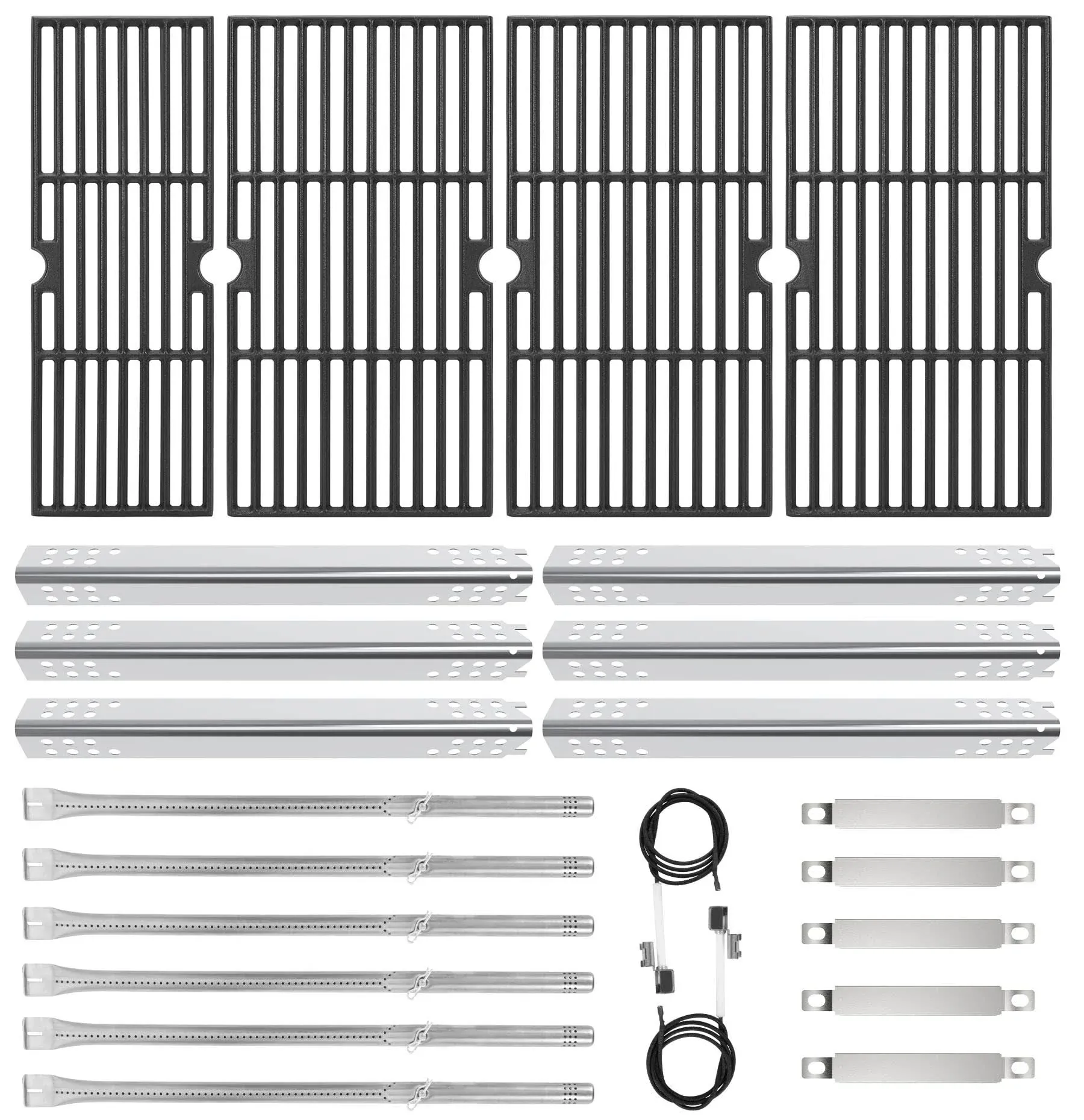 Cast Iron Grill Grates and Stainless Steel Grill Part Kit for Charbroil Perfo...