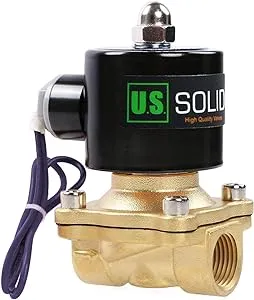 1/2" NPT Brass Electric Solenoid Valve 12V DC Normally Closed VITON from U.S. SOLID