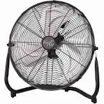 Vie Air VA-14 Industrial High Velocity Tilting 3 Speed Heavy Duty Metal Floor Fan , Black