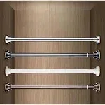 Premium Stainless Steel Adjustable Tension Shower Curtain Rod 42-72inches, Ru...