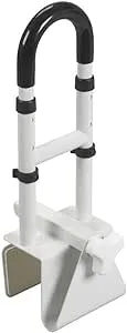 Drive Medical Parallel Bathtub Grab Bar Safety Rail, White