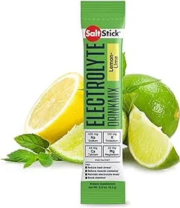 SaltStick DrinkMix Electrolyte Powder Sugar Free | Zero Sugar Electrolyte Drink Mix for Hydration | No Artificial Sweeteners | Lemon Lime | 12 Servings