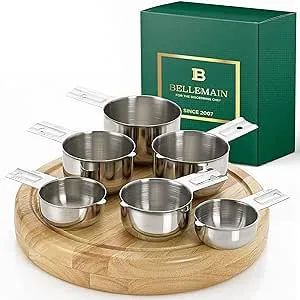 Bellemain Measuring Cups (Stainless Steel with Colored Handles, 5 piece)