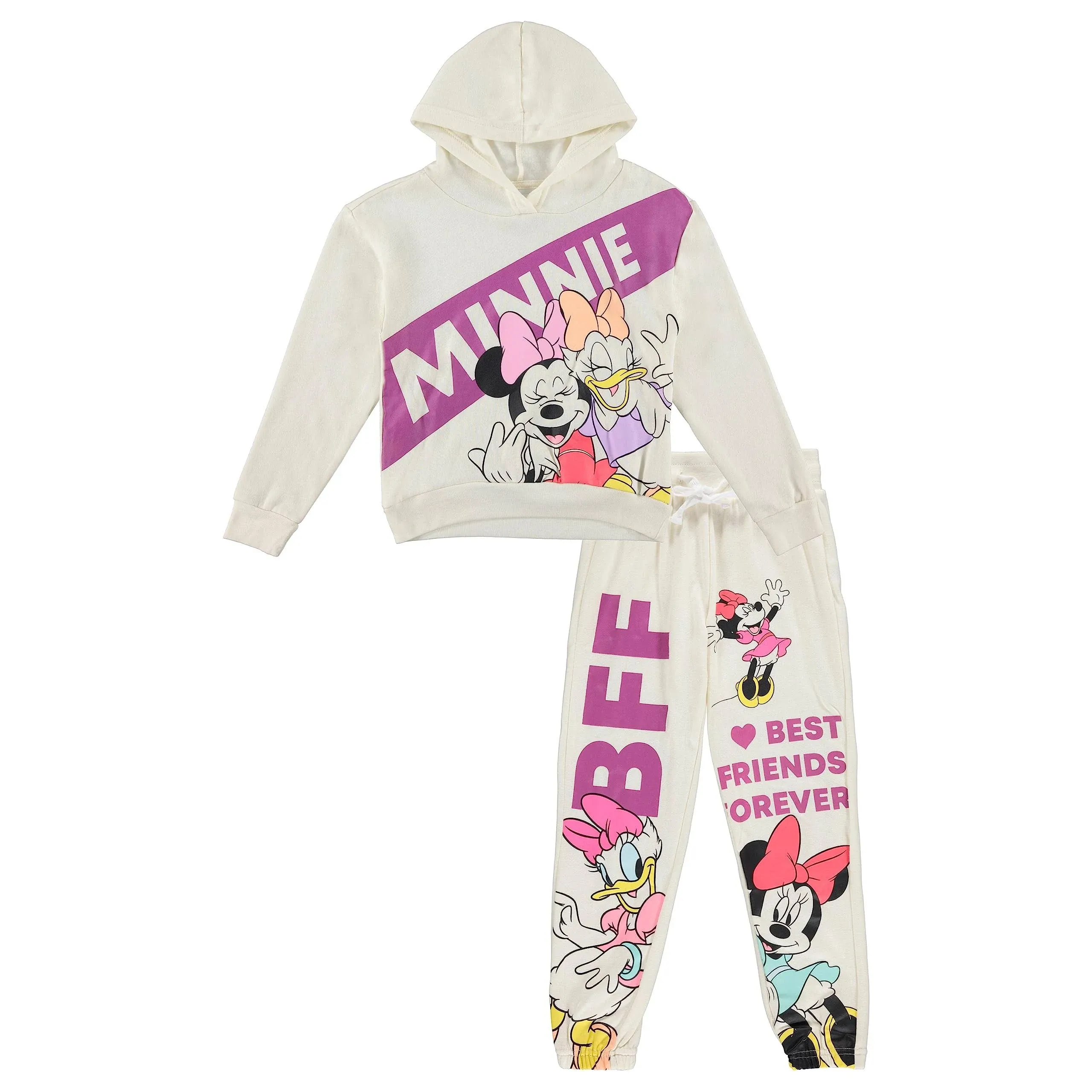 Disney Girls Minnie Mouse Hoodie and Jogger Clothing Set - Little and Big Girl ...