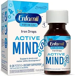 Enfamil Fer-In-Sol Iron Supplement Drops for Infants & Toddlers, Supports Brain Development, 50 mL Dropper Bottle