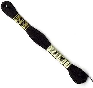 DMC 310 Black Cotton Embroidery Floss