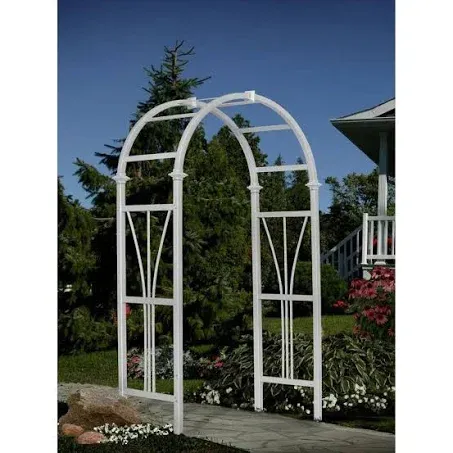 45"L x 21"W x 82"H Dublin Vinyl Arbor, White, VA68101