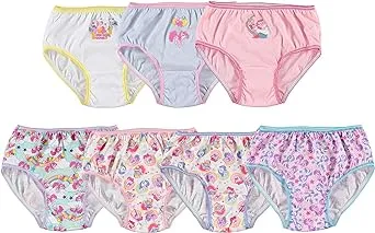 My Little Pony Girls' 100% Combed Cotton Underwear Multipacks in Sizes 2/3tt, 4t, 4, 6 and 8