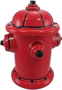 Fire Hydrant Ceramic Cookie Jar Fireman Firefighter