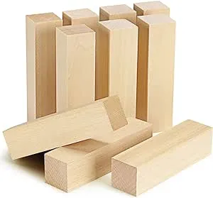 10 Pack Basswood Carving Blocks, 4 X 1 X 1&quot; Soft Solid Wooden Unfinished Wood Whittling