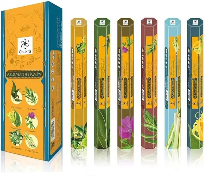 Chakra Aromatherapy Natural Fragrance Scented Sticks - Promotes Health and Well Being- 20 Incense Sticks per Box - Long Lasting