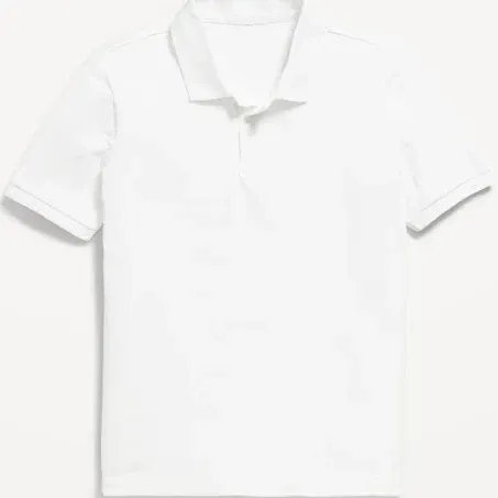 Old Navy Boys' School Uniform Pique Polo Shirt White Regular Size S