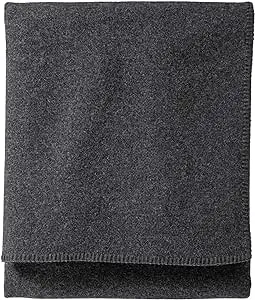 Pendleton, Eco-Wise Washable Wool Blanket, Charcoal, King