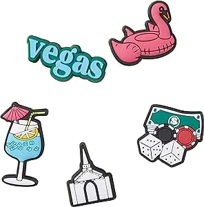 Crocs  Jibbitz LAS VEGAS Wanderlust Collection 5-Pack Charms NEW