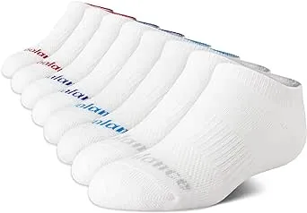 New Balance Boys Low Cut Socks - 8 Pack Performance Cushion Comfort No Show Socks - Breathable Athletic Socks for Boys (4-12)