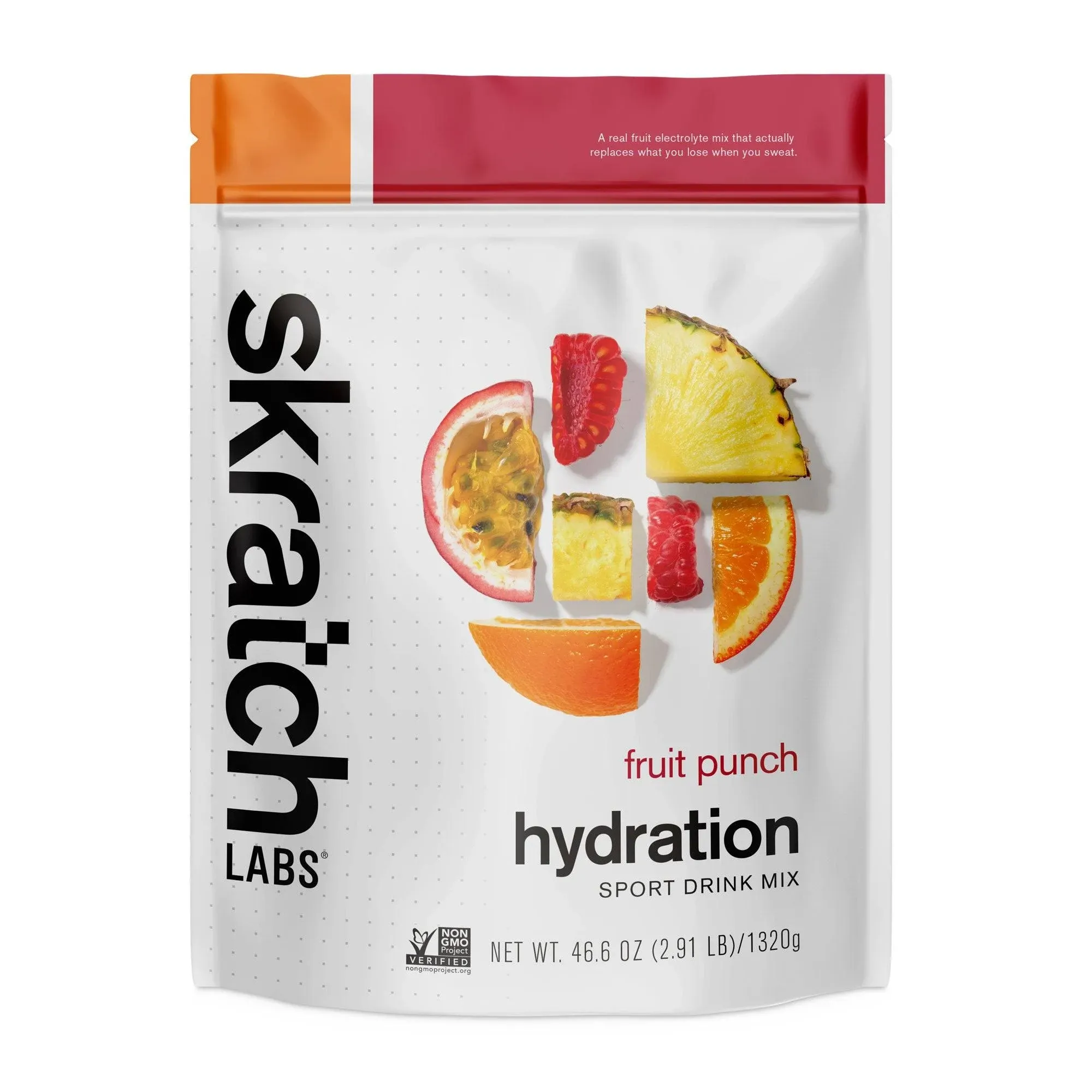 Skratch Labs Hydration Drink Mix - Fruit Punch 60 Servings - Electrolyte Powder