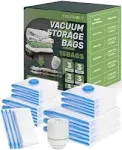 Vacuum Storage Bags (15 Pack) Space Saver Bags with 1 Electric Air Pump (3Jum...